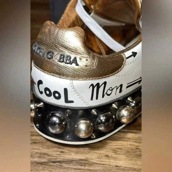 Dolce & Gabbana DG Portofino Designer White Leather Sneakers/Shoes - Picture 12 of 16